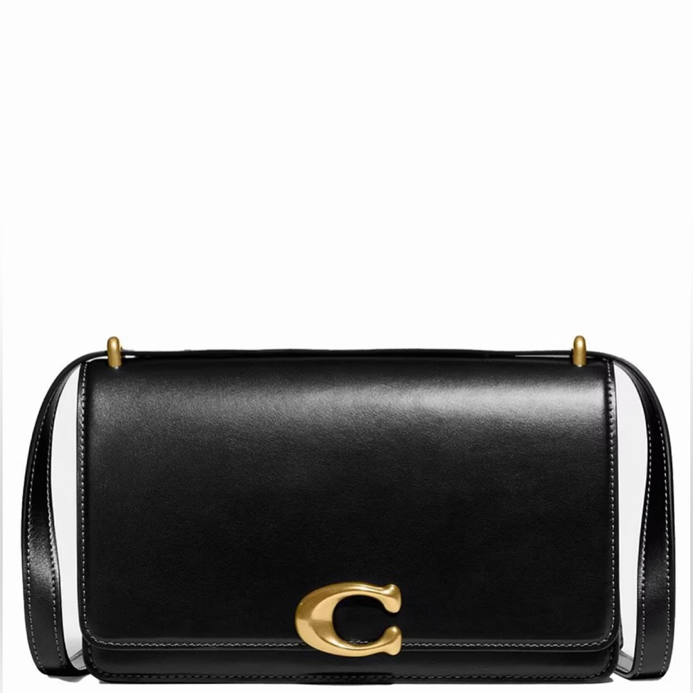 Coach Bandit Shoulder Bag - Black leather and gold hardware